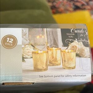 Gold Votive Candle Holders - 12 Pack